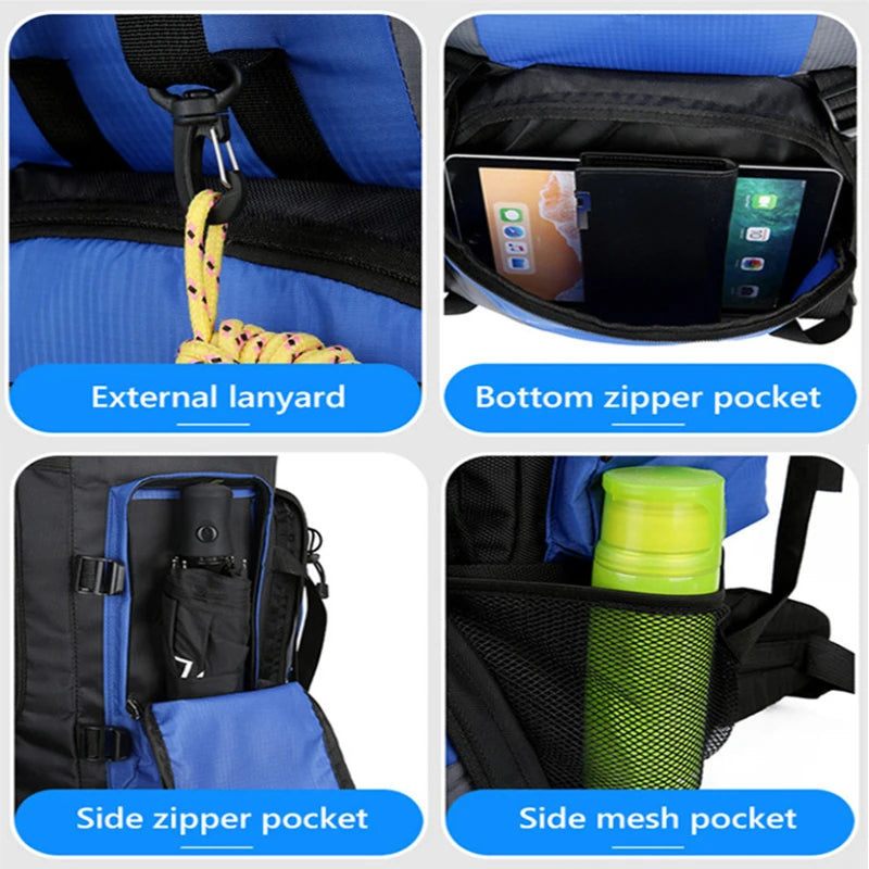 90L Waterproof Trekking Backpack with Large Compartments