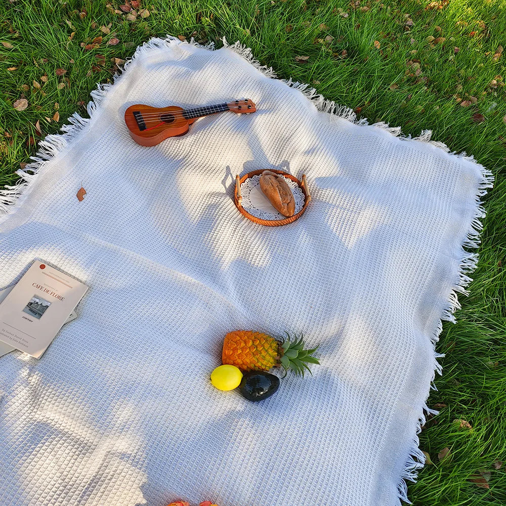 Cotton Picnic Blanket cm with Fringes