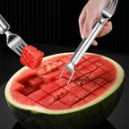 Wassermelonen-Schneider aus Edelstahl mit Gabel