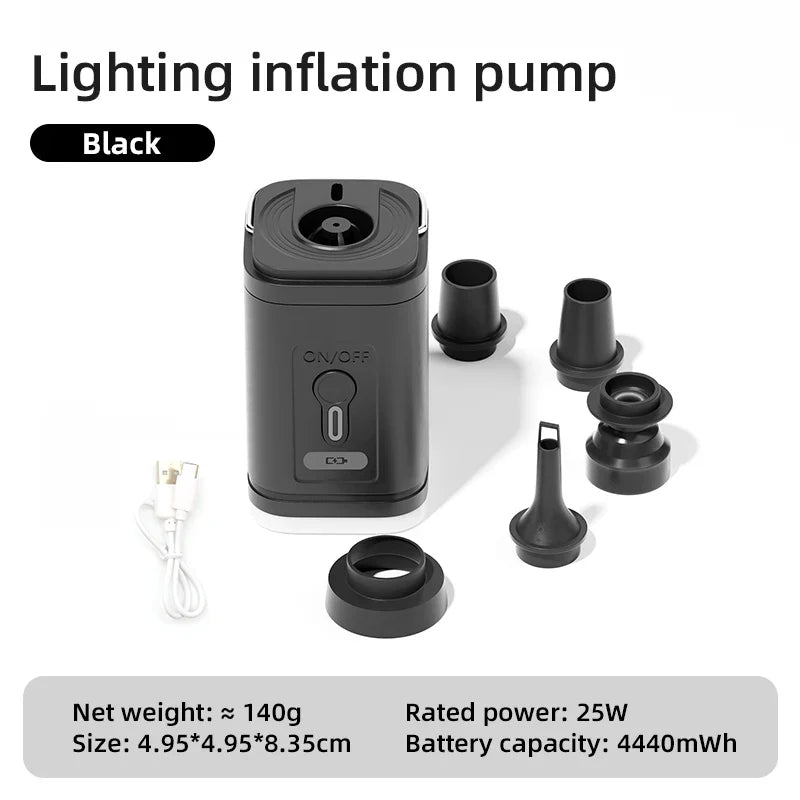 Elektrische Luftpumpe USB-aufladbar mit 2-in-1 Funktion