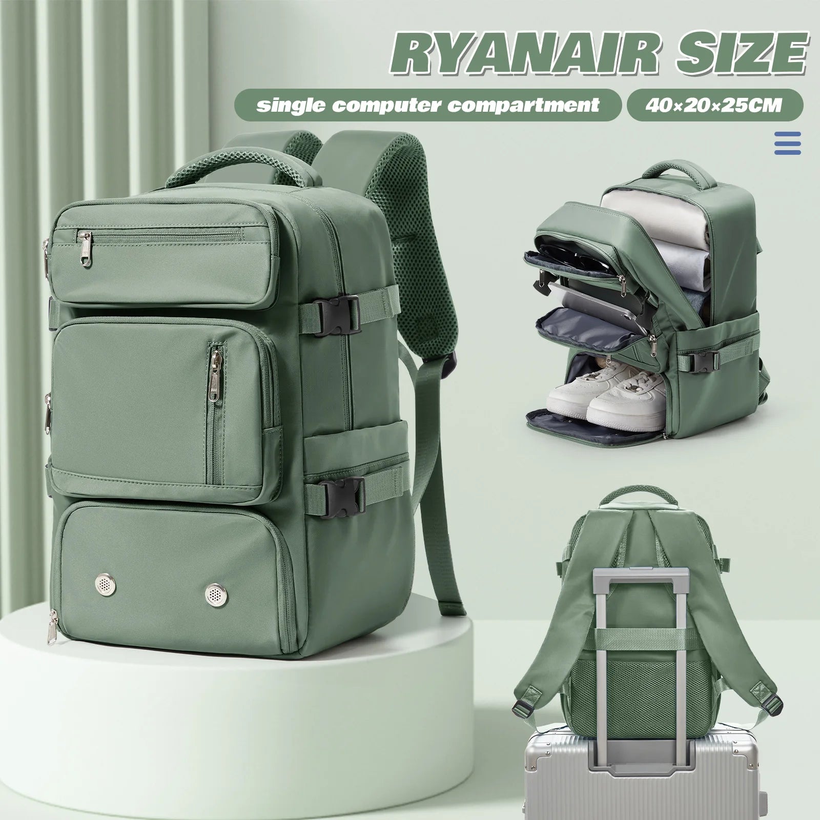 Rucksack 40x20x25 cm – Handgepäck für Flugzeug und Laptop