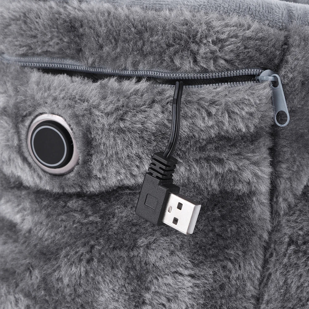 Heizpantoffeln USB Plüsch – Beheizte Hausschuhe für kalte Füße