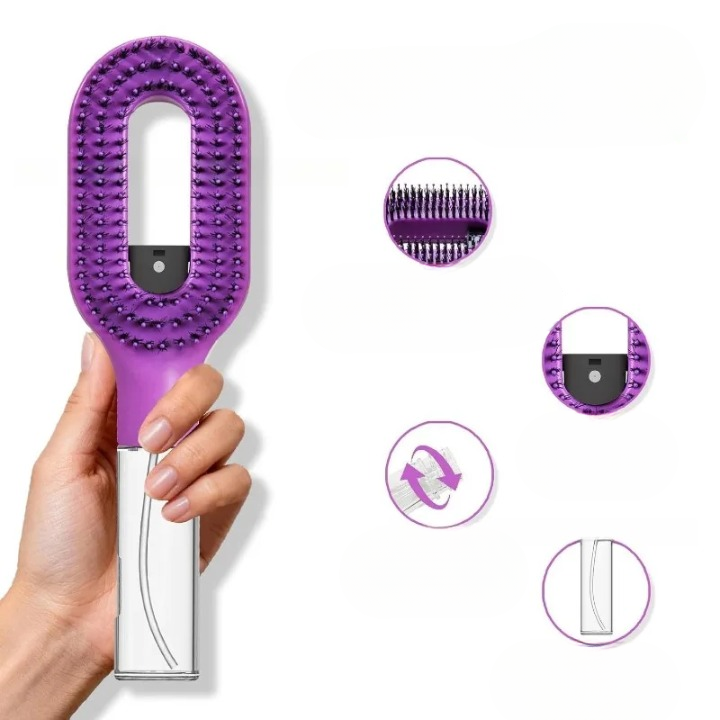 Haarbürste mit Sprühfunktion – 2-in-1 Bürste und Befeuchter
