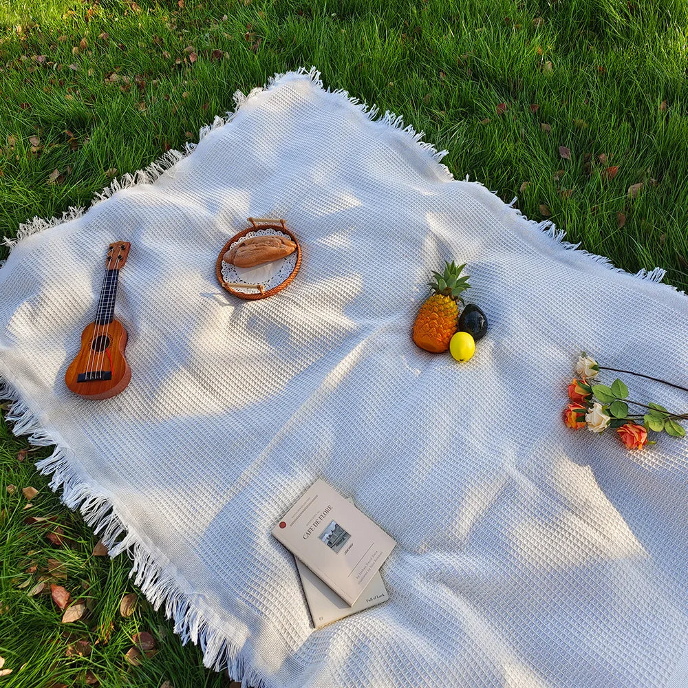 Cotton Picnic Blanket cm with Fringes