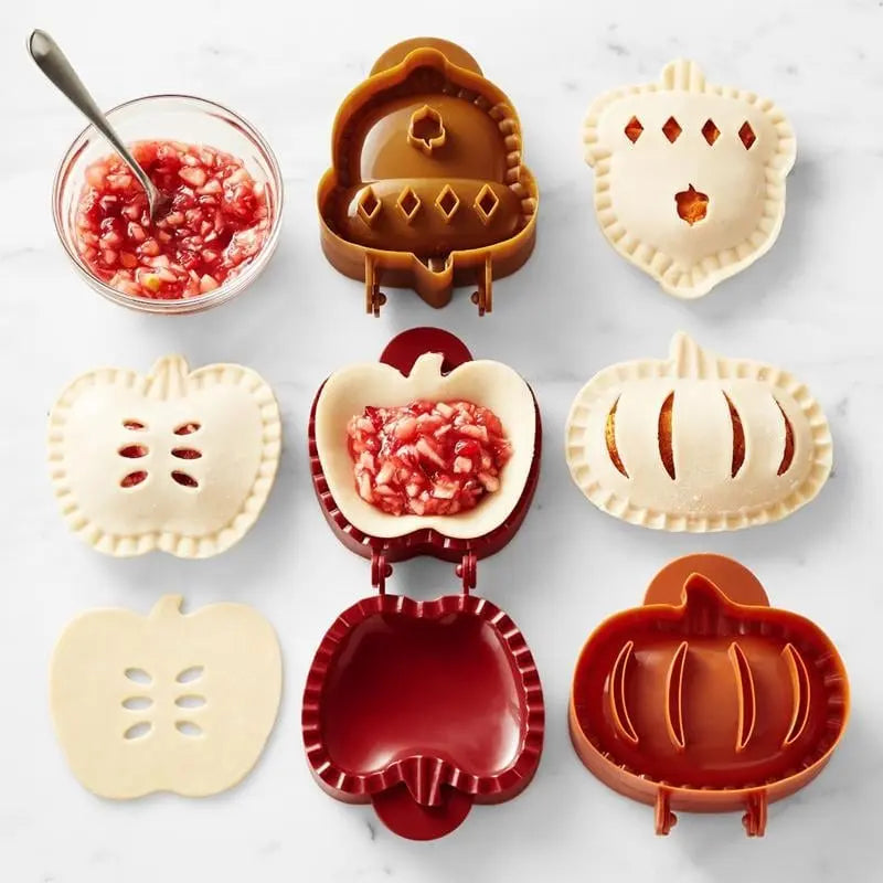Set saisonaler Hand Pie Formen – Klappbare Kunststoffformen für einfaches Backen Mivoza Deutschland