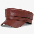 Leather octagonal cap