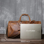 Reisetasche Leder Vintage Braun – Große Kapazität