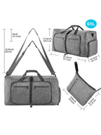 Reisetasche Faltbar Groß 65L – Sportgepäck Wochenendtasche