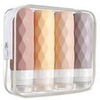 Reiseflaschen Set Silikon 90 ml mit Kulturbeutel