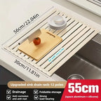 Roll-up Drain Shelf for the Sink – Space-Saving and Rollable