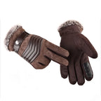 Winterhandschuhe Touchscreen mit Fellbesatz