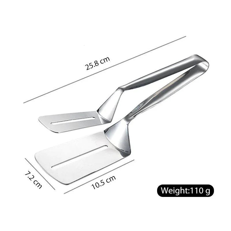 2-in-1 stainless steel turner and grabber – Flip and grip with one tool