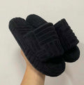Terry Cloth Slippers – Soft and Warm Open-Toe Sandals