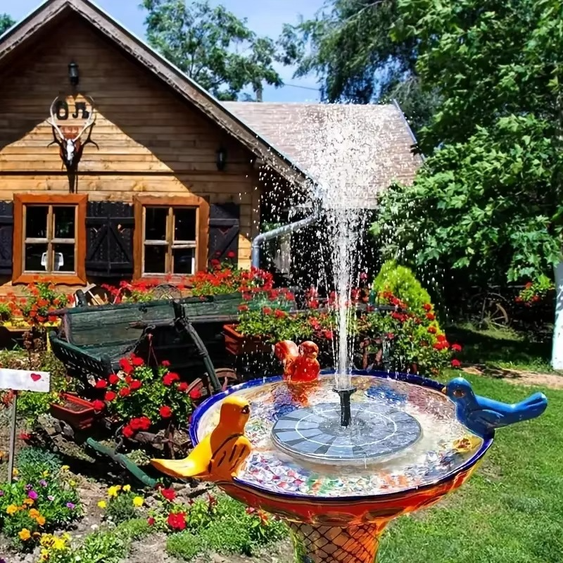 Solar-Springbrunnen schwimmend für Gartenteich
