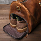 Reisetasche Leder Vintage Braun – Große Kapazität