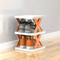 Foldable shoe rack with 3-7 tiers