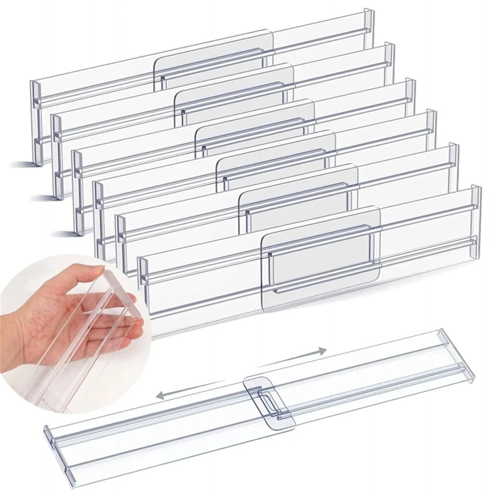 Schubladentrenner Plastik verstellbarTransparent