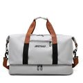 Sports bag with shoe compartment and wet-dry separation