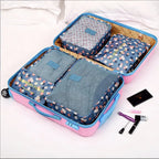 6-piece waterproof packing cube set – suitcase organizer
