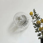 Wandlampe Glas Bauhaus-Stil mit Sunburst-Lichteffekt