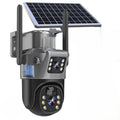 Solar-Überwachungskamera mit Doppellinse und 360° PTZ