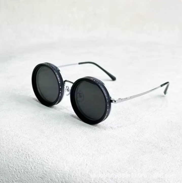 Retro Sonnenbrille mit UV400-Schutz – Runde Gläser