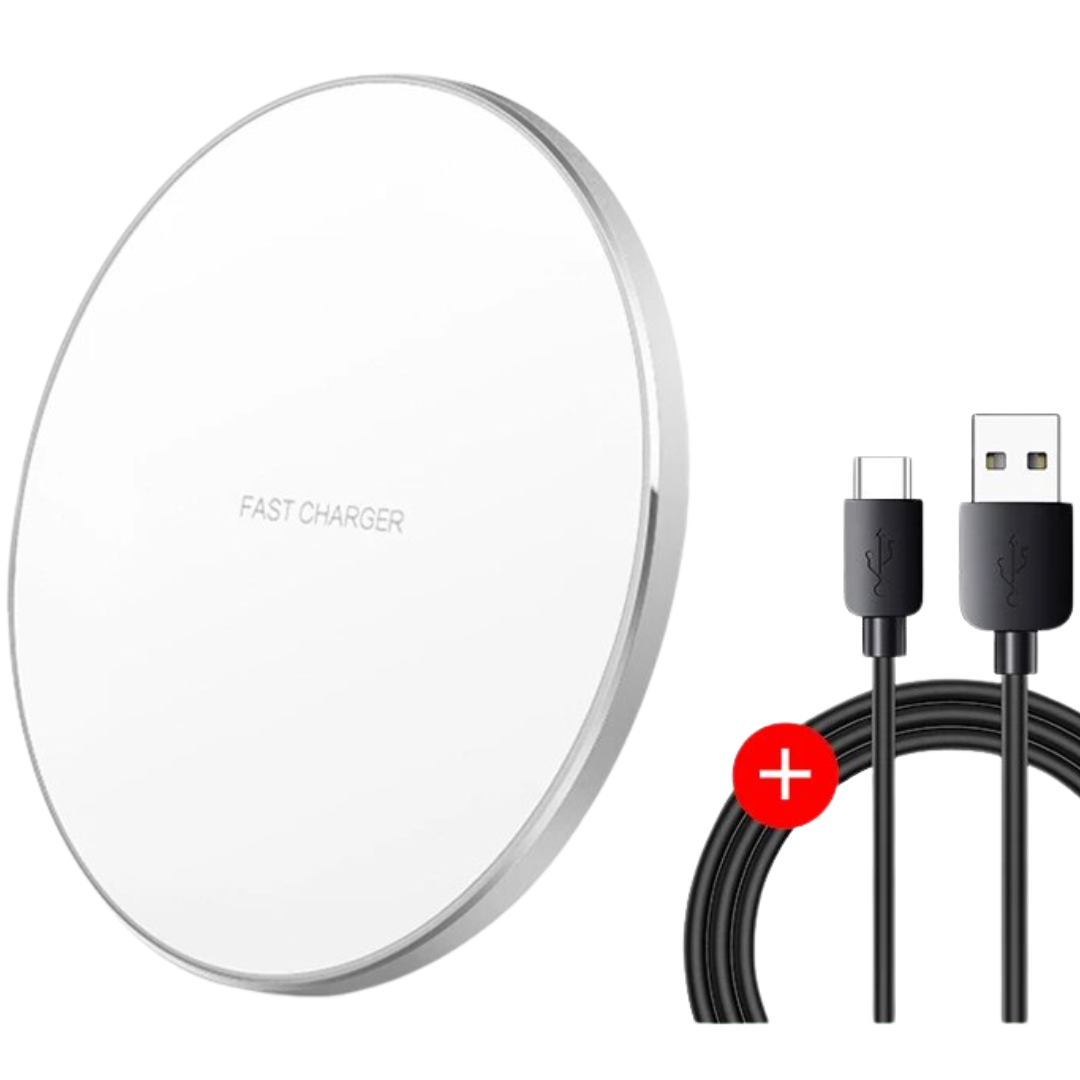 Drahtlose Ladestation 30W mit LED-Ring und USB-C-Kabel