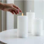 LED-Kerzen Set 3-teilig mit Touch-Funktion geriffelt