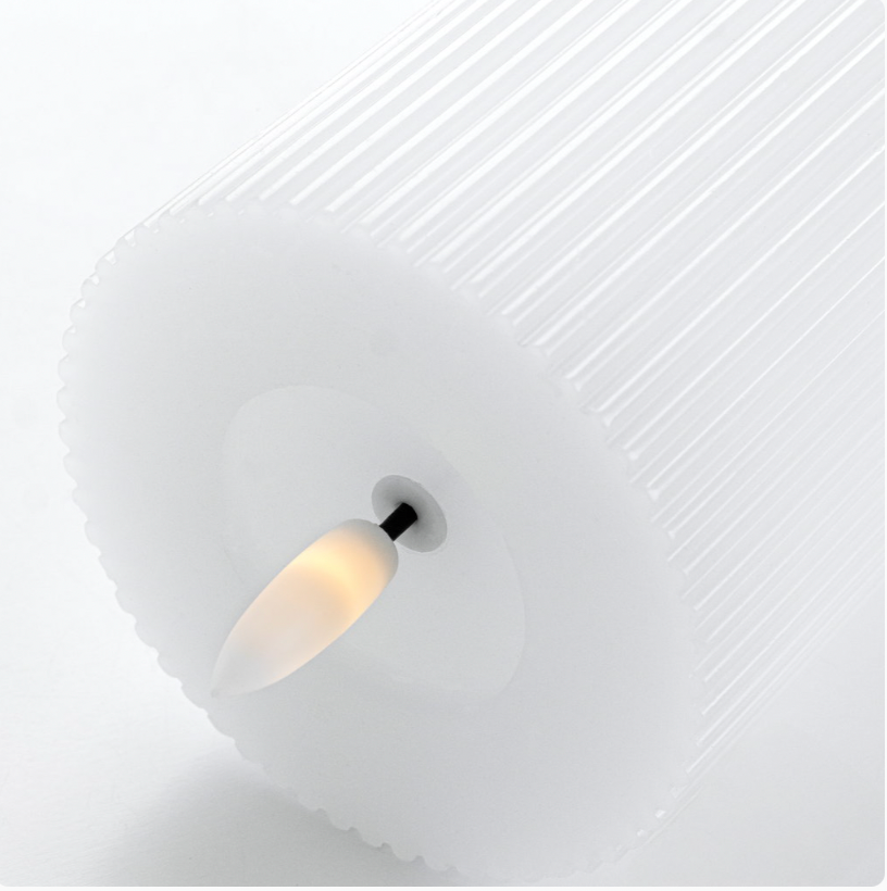 LED-Kerzen Set 3-teilig mit Touch-Funktion geriffelt