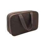 Travel toiletry bag with multiple compartments – Mocca Brown 28 cm