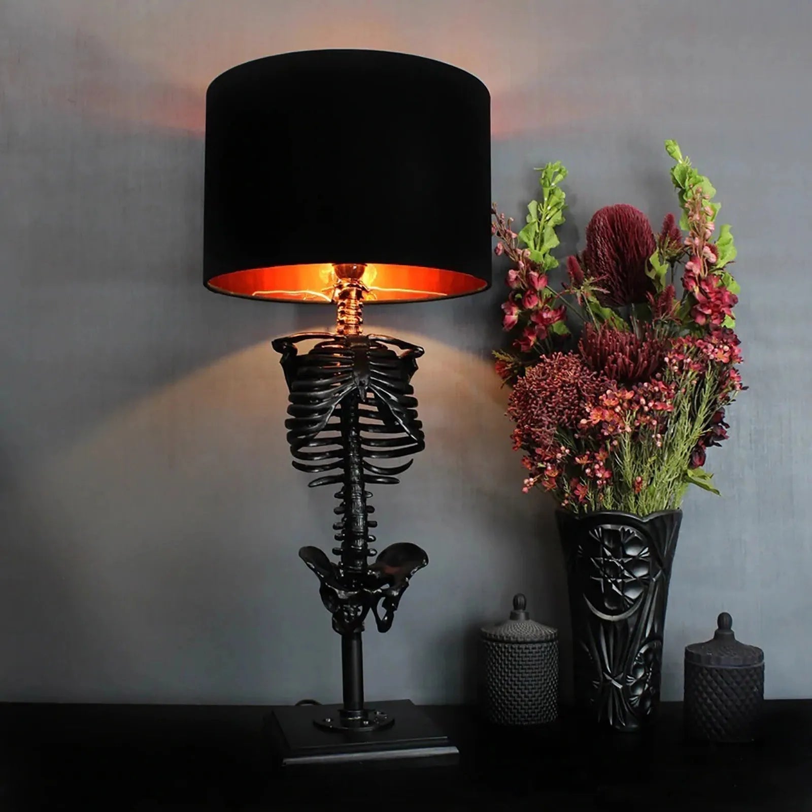 Gothic Skelett Tischlampe -   Mivoza Deutschland