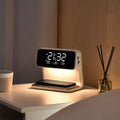 Bedside Lamp with Wireless Charging Station and Alarm Clock