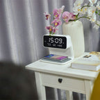 Bedside Lamp with Wireless Charging Station and Alarm Clock