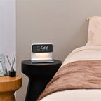 Bedside Lamp with Wireless Charging Station and Alarm Clock