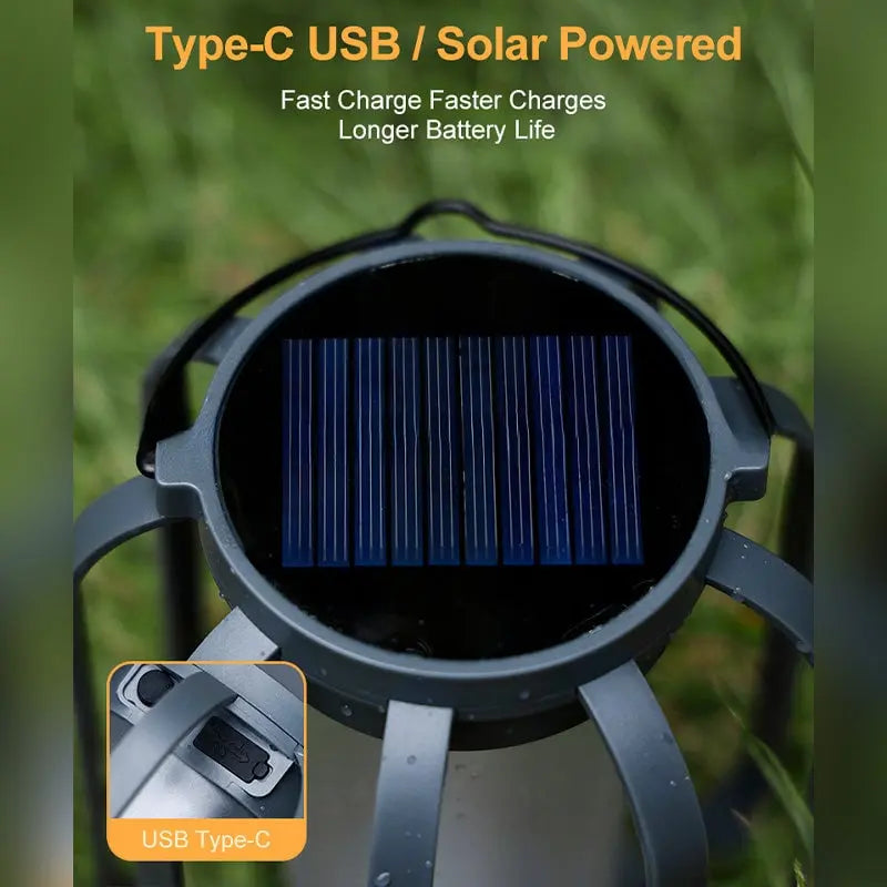 Solar Laterne mit 4 Einstellungen – Ideal für Camping & Gartenpartys Mivoza Deutschland