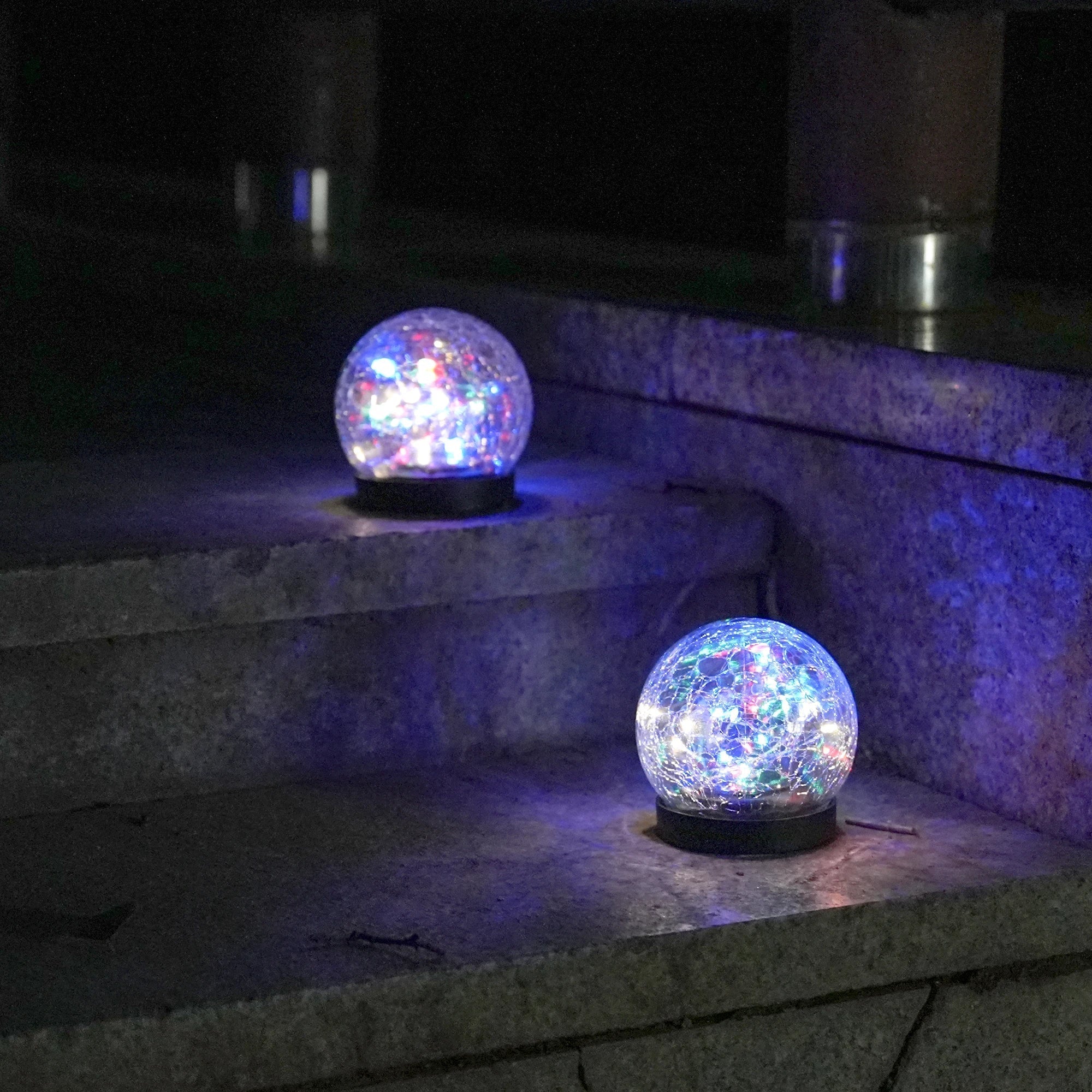 Solar-Gartenleuchte mit Farbwechsel - Kugel-Design