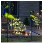 Solar garden light iron with peacock design – waterproof & automatic