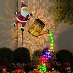 Solar-Weihnachtsmann mit Lichterkette — Herzerwärmende LED-Lichterkaskade Mivoza Deutschland