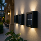 Solar-LED-Wandlampe – Warmes Licht ohne Kabel (4er-Set)