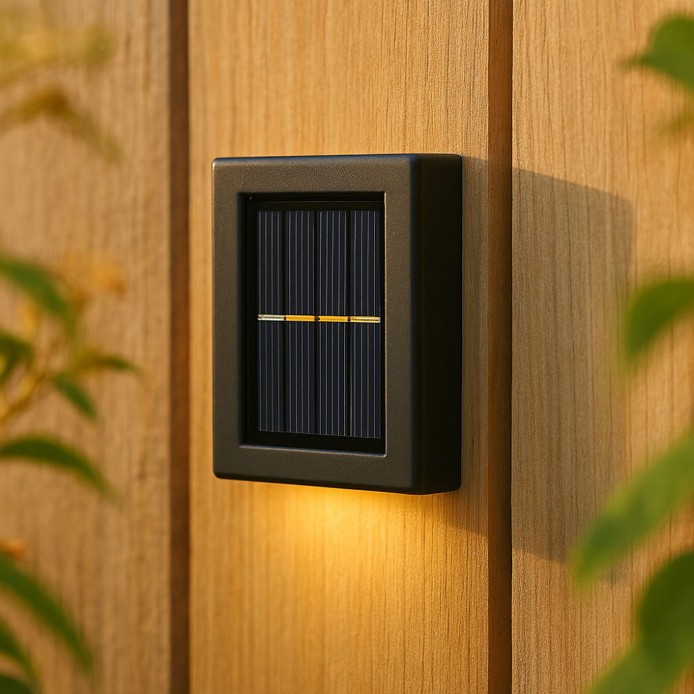 Solar-LED-Wandlampe – Warmes Licht ohne Kabel (4er-Set)