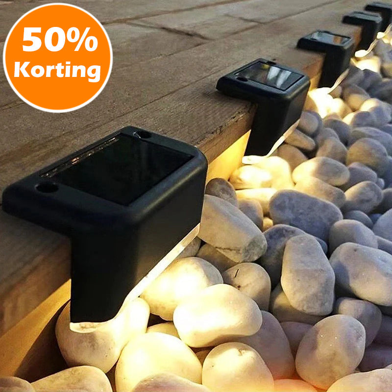 Solar garden lights for paths and terraces