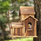Vogelhaus aus Holz mit 6 Eingängen für Kleinvögel