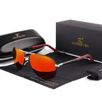 Men's pilot sunglasses polarized UV400 protection
