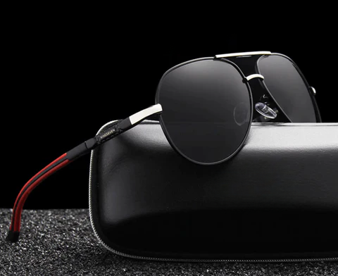 Men's pilot sunglasses polarized UV400 protection