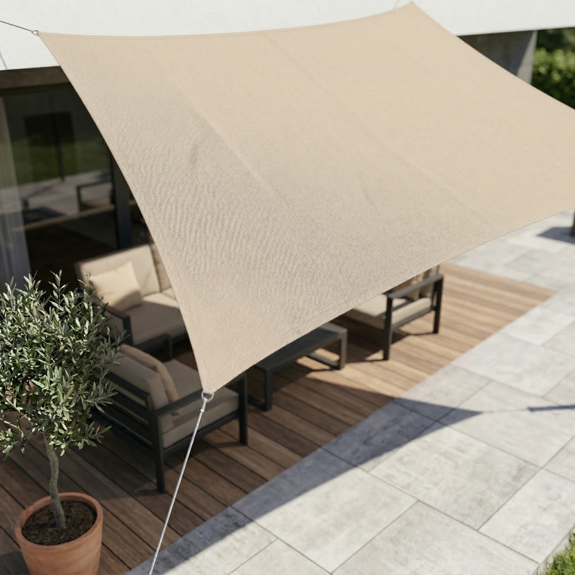 Rectangular Waterproof Sunshade Sail – UV Protection