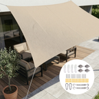 Rectangular waterproof sunshade sail with UV protection