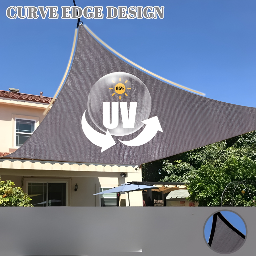 Rectangular waterproof sunshade sail with UV protection