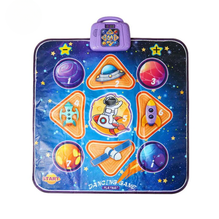 Interaktive Tanzmatte für Kinder – 4 Spielmodi, 6 Stufen, Musik & LED-Licht