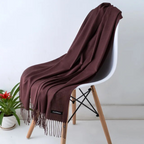 Cashmere scarf with fringes – Soft and warming