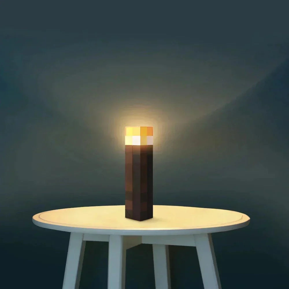 LED Torch with USB Charging – Minecraft Design